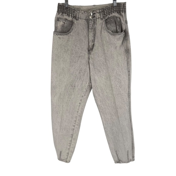 PS Gitano Denim - PS Gitano Mom Jeans Women Size 12 Gray Vintage 80s High Rise Acid Wash